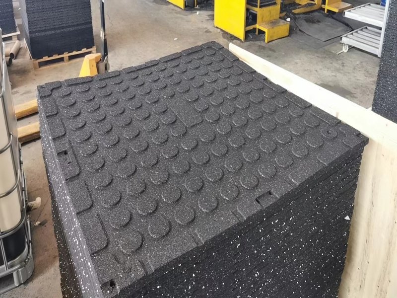 An itemized quote showing the landed cost breakdown for a gym floor shipment